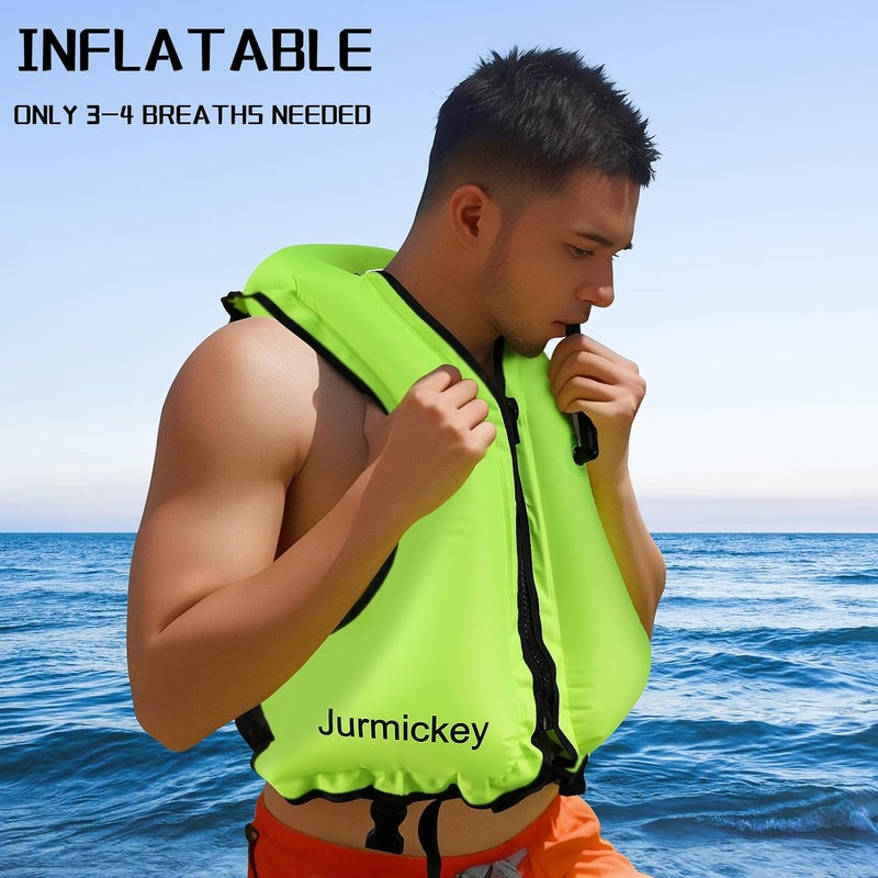 Jurmickey Snorkel Vest for Adults, Inflatable Snorkeling Vest for Men & Women, Portable Swim Jacket & Buoyancy Vest for Snorkeling, Swimming, Kayaking, Boating - Image 5